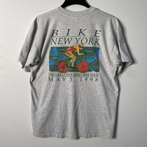 Vintage Bike New York Shirt – Gray – M